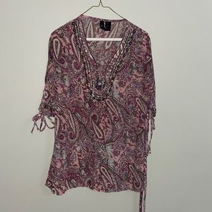 BKE boutique paisley beaded top